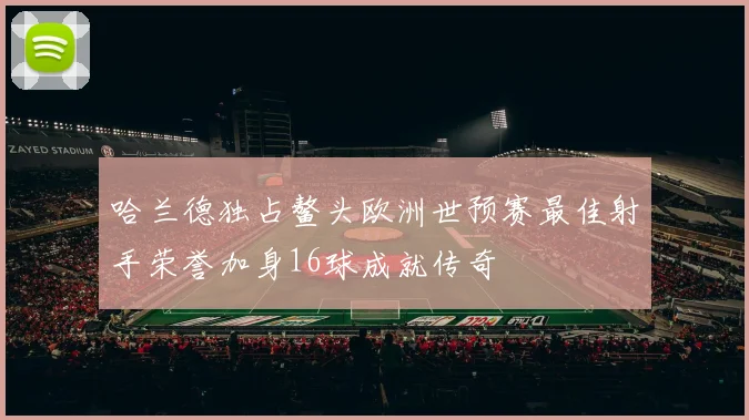 哈兰德独占鳌头欧洲世预赛最佳射手荣誉加身16球成就传奇